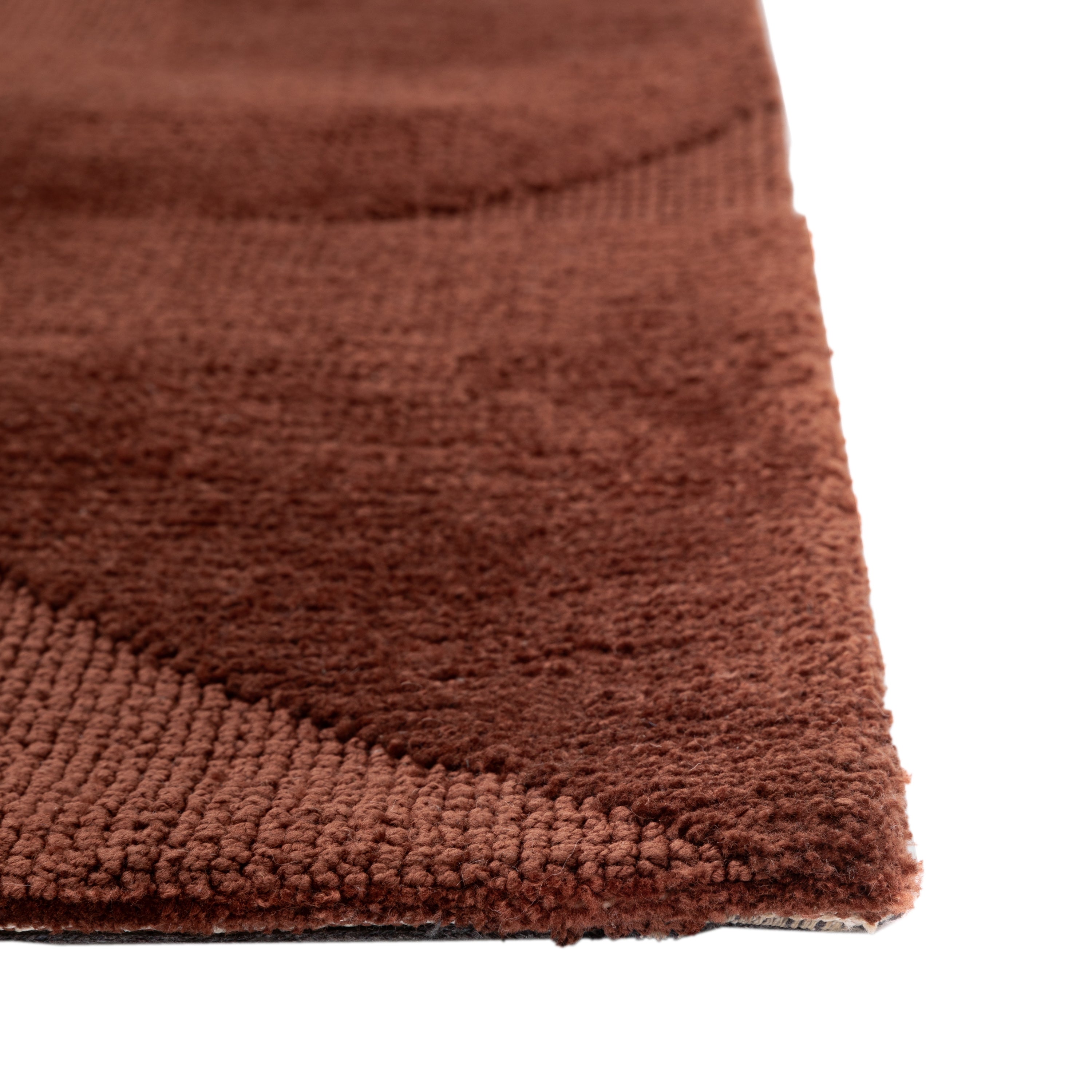 Keysham Nutmeg Brown Block Rug 120x180